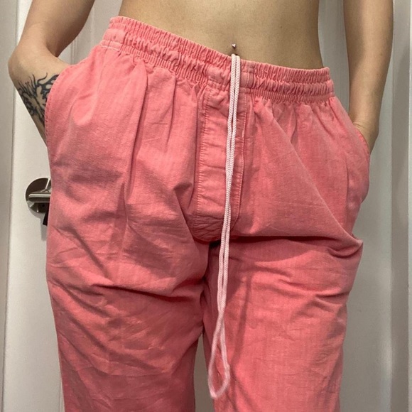 Men’s Salmon Pink Stussy Drawstring Chino Pants - Picture 3 of 4
